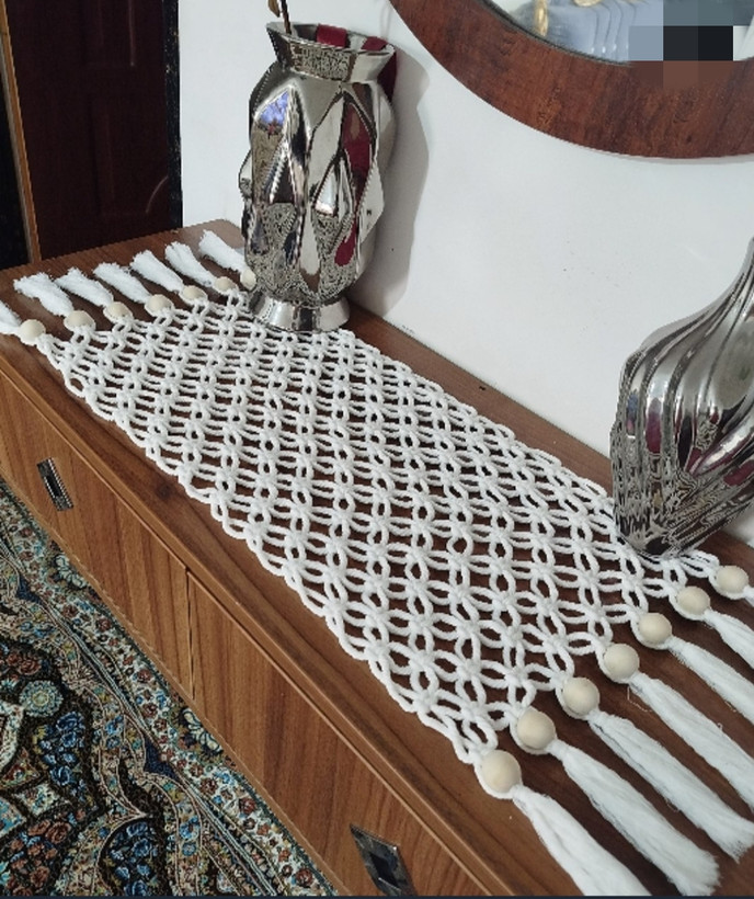 رومیزی مکرومه